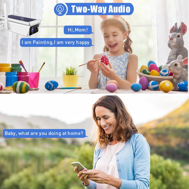 T13-2 1080P HD Solar Powered 2.4GHz WiFi Security Camera without Battery, Support Motion Detection, Night Vision, Two Way Audio, TF Card, T13-2 without Battery T13-2 1080P HD Solar Powered 2.4GHz WiFi Security Camera without Battery, Support Motion Detection, Night Vision, Two Way Audio, TF Card, T13-2 without Battery